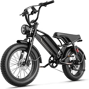Jasion YR20 Electric Bike – Best Electric Bikes Canada – 2000W Peak Motor, 80-Mile Range, Dual Suspension