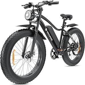 isinwheel M10Plus Fat Tire E-Bike – Best Electric Bikes Canada – 1000W Peak Motor, 70-Mile PAS Range, Dual Suspension