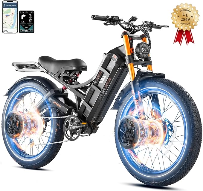 HEDONIC Romeo Pro II Electric Bike – Best Electric Bikes Canada – 4000W Peak Dual Motor E-Bike