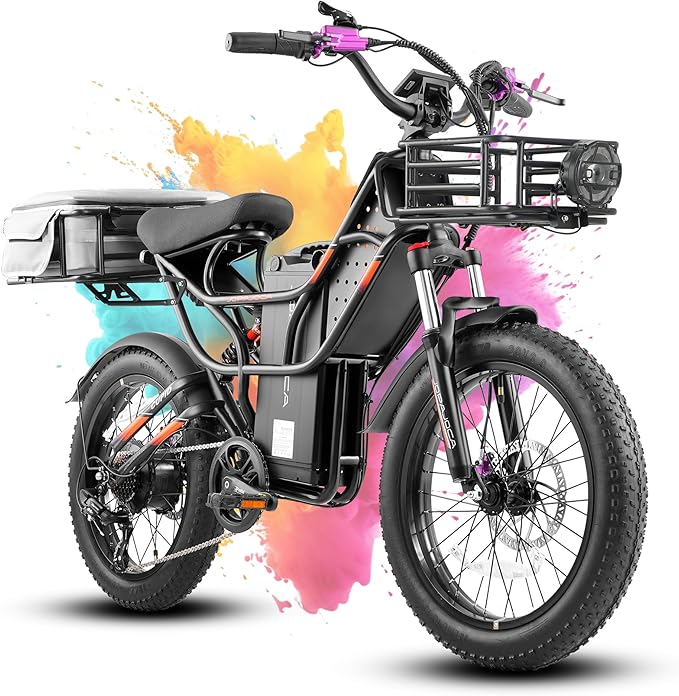 eAhora Cupid Electric Bike – Best Electric Bikes Canada – Black 1550W Peak Motor