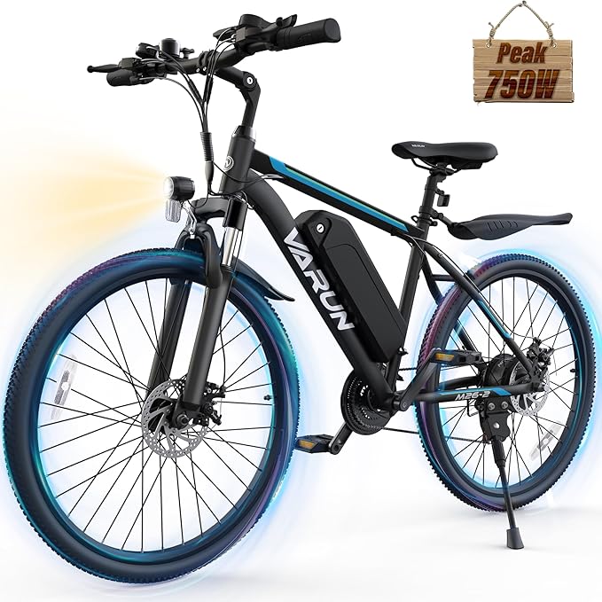VARUN 26” Electric Mountain Bike – Best Electric Bikes Canada – 500W Motor with Dual Suspension