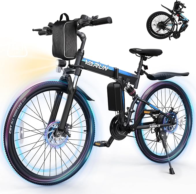 Best Electric Bikes Canada – VARUN 26” Folding Electric Bike – 21-Speed, 500W Motor for Daily Commutes & Weekend Adventures