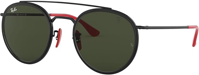 Best Luxury Sunglasses for Men – Ray-Ban RB3647M Scuderia Ferrari Round Sunglasses