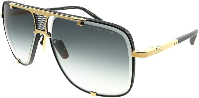 CH-FIVE DRX 2087A Dita Matte Black-Yellow Gold Sunglasses – Best Luxury Sunglasses For Men