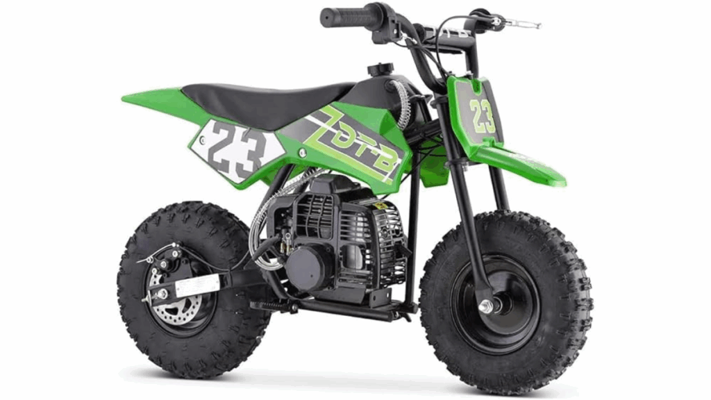 49cc EPA Approved 50cc mini dirt bike for kids and adults with Off-Road Tires, Suspension, and Disc Brakes